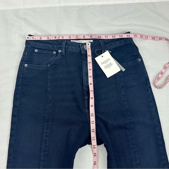 ASOS size 30 Remo 24/0 Recycled Salvaged Denim Dark Blue High Waist Jeans NEW - Picture 13 of 14
